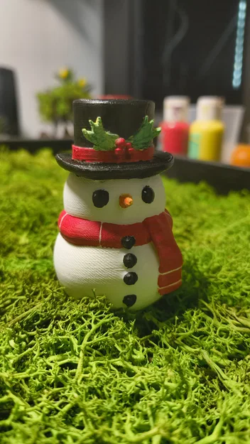 Mô hình người tuyết (Snowman) in 3D trang trí Giáng sinh đáng yêu - Image 2
