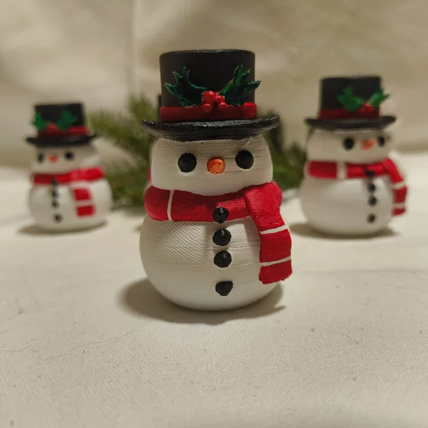 Mô hình người tuyết (Snowman) in 3D trang trí Giáng sinh đáng yêu - Image 3