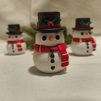 Mô hình người tuyết (Snowman) in 3D trang trí Giáng sinh đáng yêu