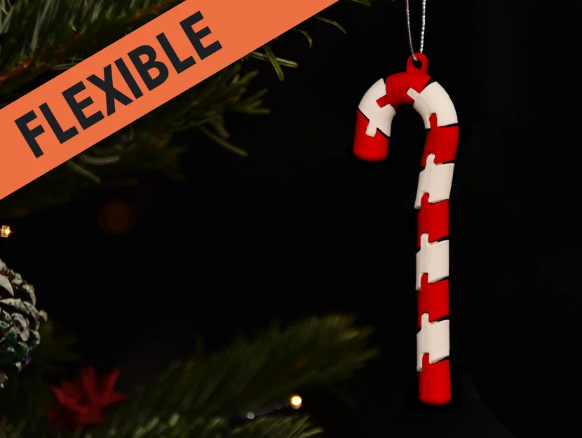 Mẫu Trang Trí Cây Thông Noel: Kẹo Gậy Flexi In 3D - Image 1