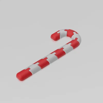 Mẫu Trang Trí Cây Thông Noel: Kẹo Gậy Flexi In 3D