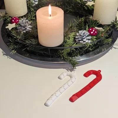 Mẫu Trang Trí Cây Thông Noel: Kẹo Gậy Flexi In 3D