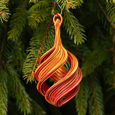 Spiral Ribbon Christmas Bulb 2024 - Mẫu trang trí Giáng sinh dạng xoắn 2024