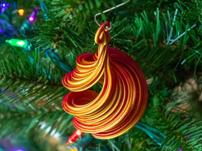 Spiral Ribbon Christmas Bulb 2024 - Mẫu trang trí Giáng sinh dạng xoắn 2024 - Image 2