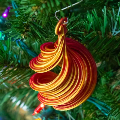 Spiral Ribbon Christmas Bulb 2024 - Mẫu trang trí Giáng sinh dạng xoắn 2024