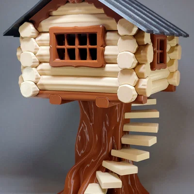 Mô Hình Nhà Gỗ Trên Cây (Log Tree House)