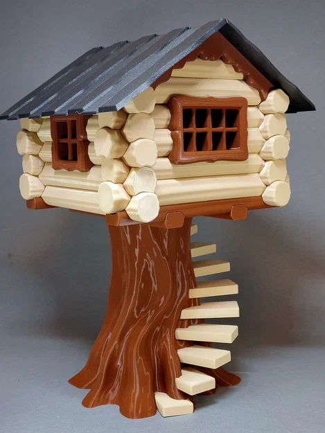 Mô Hình Nhà Gỗ Trên Cây (Log Tree House) - Image 5