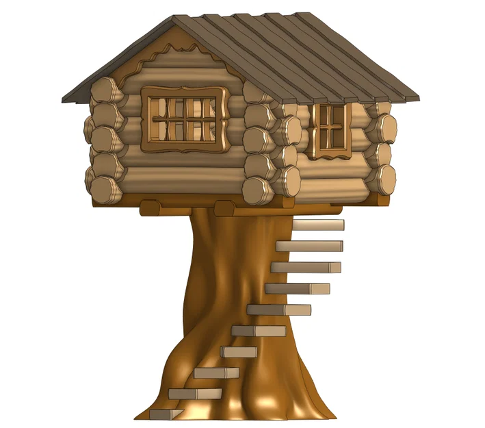 Mô Hình Nhà Gỗ Trên Cây (Log Tree House) - Image 7