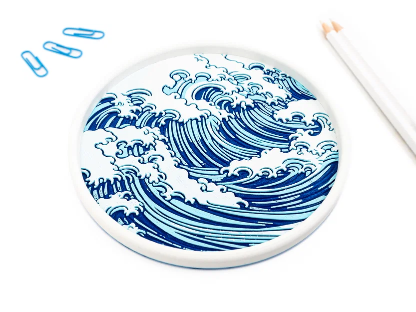 Bộ khay Wave Trays với họa tiết sóng biển đầy tinh tế - Image 1