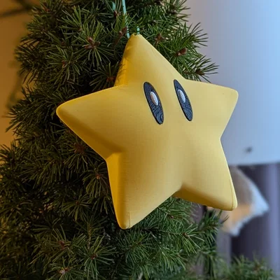 Ngôi sao Mario trang trí cây thông Noel 3D độc đáo