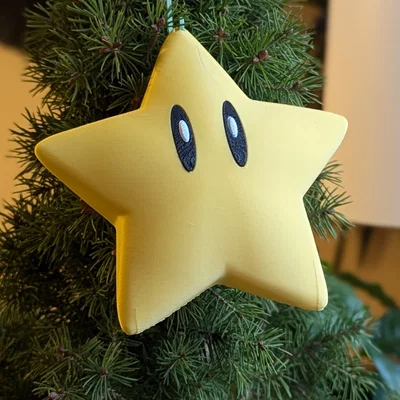 Ngôi sao Mario trang trí cây thông Noel 3D độc đáo
