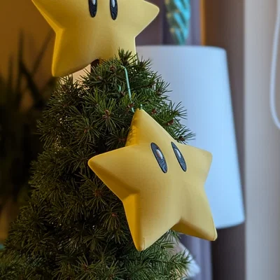 Ngôi sao Mario trang trí cây thông Noel 3D độc đáo