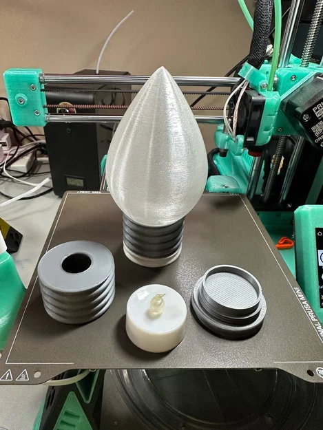 Mô hình bóng đèn Giáng sinh và đế gắn đèn Tealight - Image 1