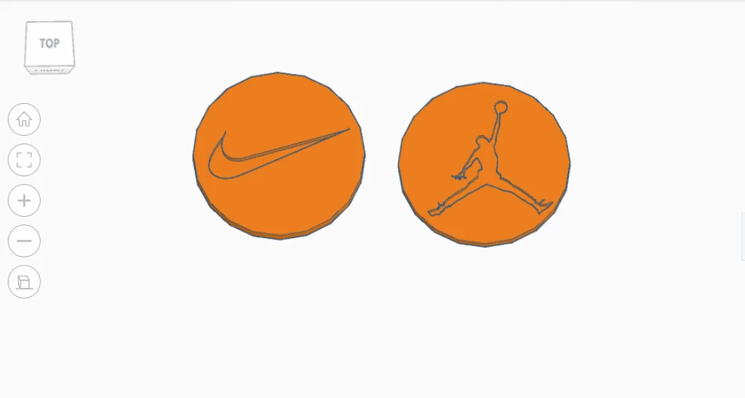 Bộ nút trang trí dép Crocs phong cách Nike Jordan (3D Model) - Image 2