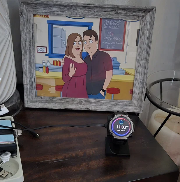 Chân đế sạc để bàn in 3D cho Amazfit T-Rex 3 - Image 1