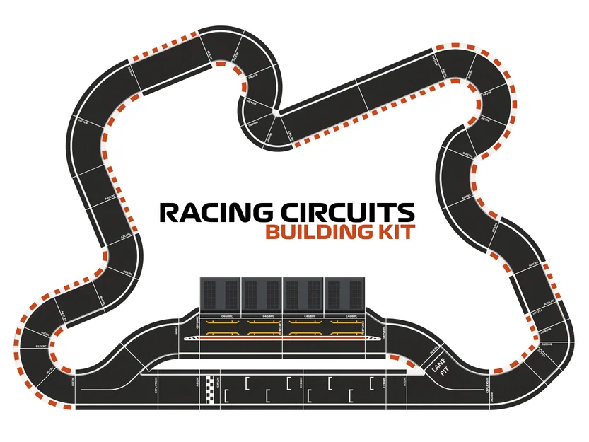 Bộ kit Racing Circuits - Lắp ráp tất cả các đường đua Formula 1 Grand Prix - Image 1