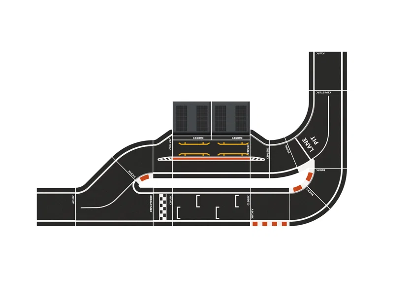Bộ kit Racing Circuits - Lắp ráp tất cả các đường đua Formula 1 Grand Prix - Image 62