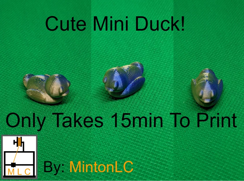 Mô hình chú vịt con Mini Duck 3D cực đáng yêu - In nhanh 15 phút - Image 1