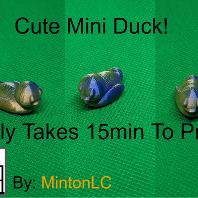 Mô hình chú vịt con Mini Duck 3D cực đáng yêu - In nhanh 15 phút