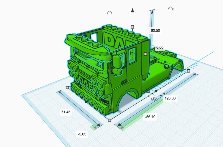 Mô hình in 3D xe đầu kéo DAF XF 105 FT 410 phong cách LEGO - Image 3