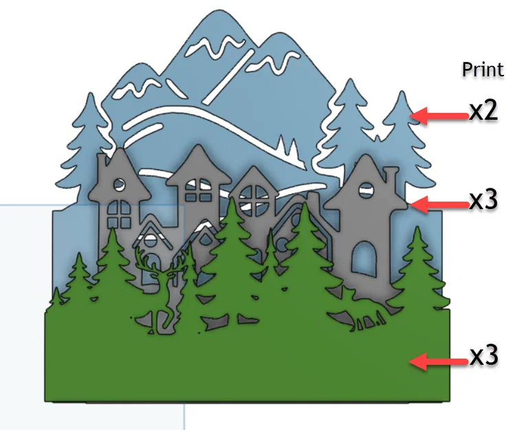 Ngôi Làng Trên Núi Mùa Đông - Đế Nến Tealight - Image 3