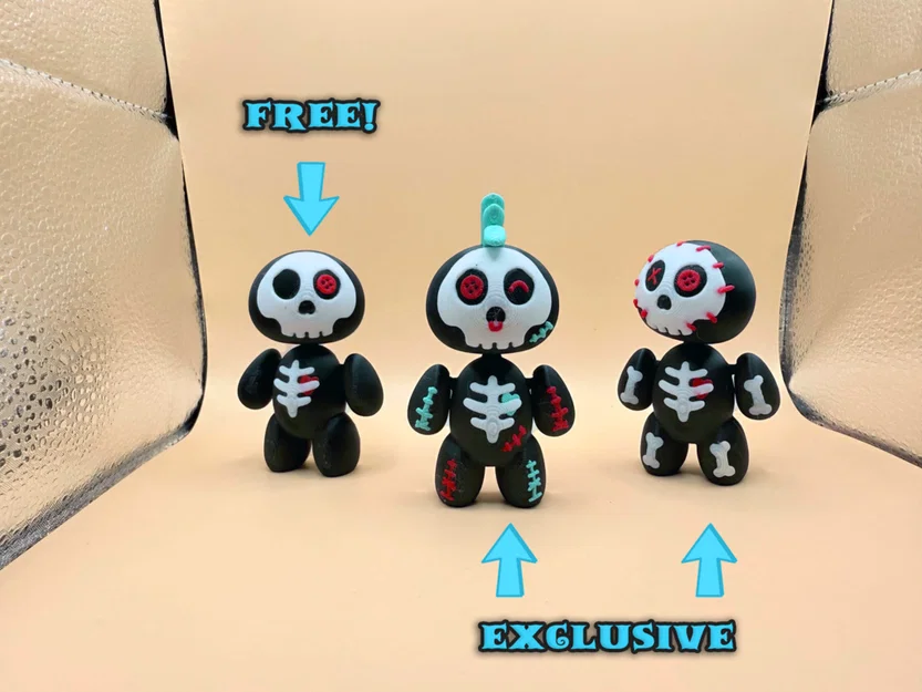 Mô hình búp bê Voodoo khớp nối: Bộ sưu tập Bones và Skulls Flexi - Image 1