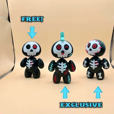 Mô hình búp bê Voodoo khớp nối: Bộ sưu tập Bones và Skulls Flexi