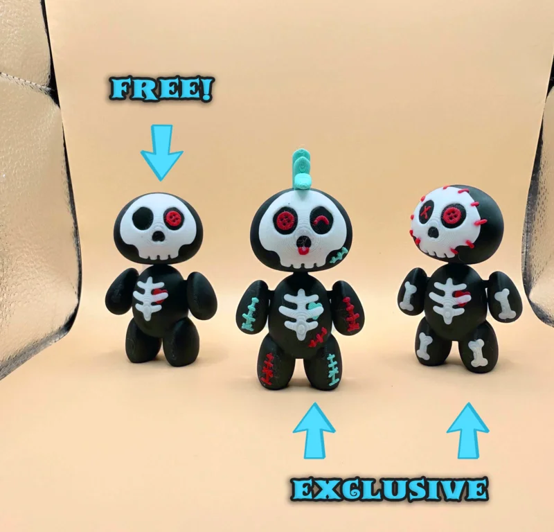 Mô hình búp bê Voodoo khớp nối: Bộ sưu tập Bones và Skulls Flexi