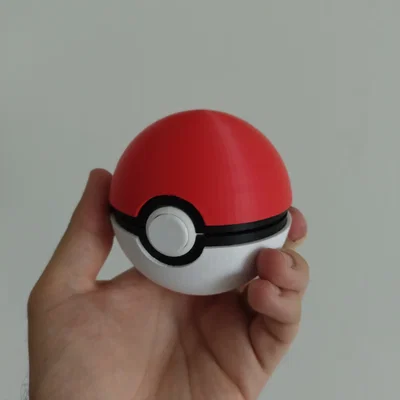 Pokeball có bản lề (V1.6), nút bấm chức năng và khay chứa băng GBA, DS, 3DS