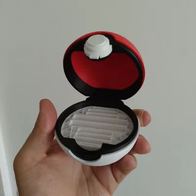 Pokeball có bản lề (V1.6), nút bấm chức năng và khay chứa băng GBA, DS, 3DS