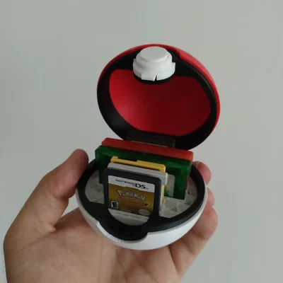 Pokeball có bản lề (V1.6), nút bấm chức năng và khay chứa băng GBA, DS, 3DS