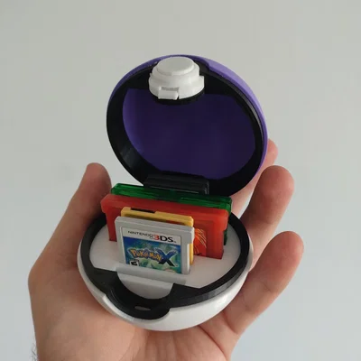Masterball có bản lề (V1.6), nút bấm chức năng và khay đựng băng GBA, DS, 3DS