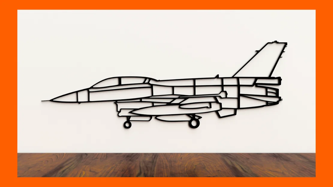 Tranh treo tường khung dây F-16 (Tiêm kích F16) - Image 1