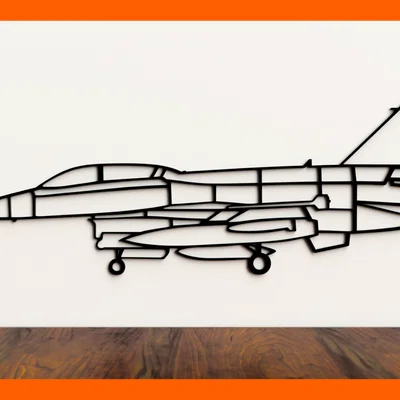 Tranh treo tường khung dây F-16 (Tiêm kích F16)