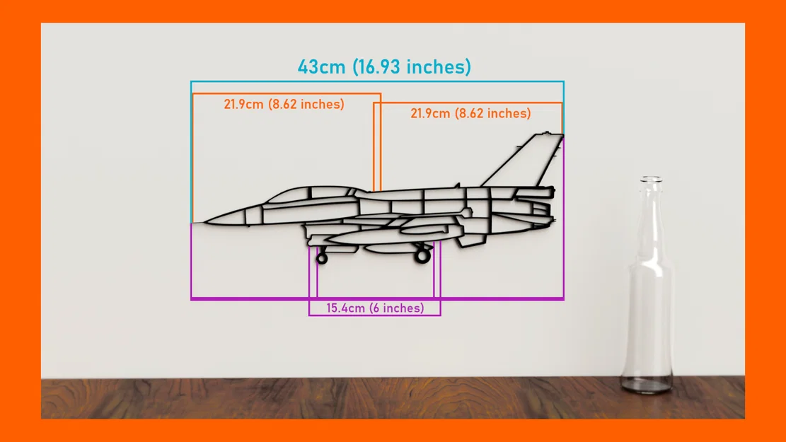 Tranh treo tường khung dây F-16 (Tiêm kích F16) - Image 2