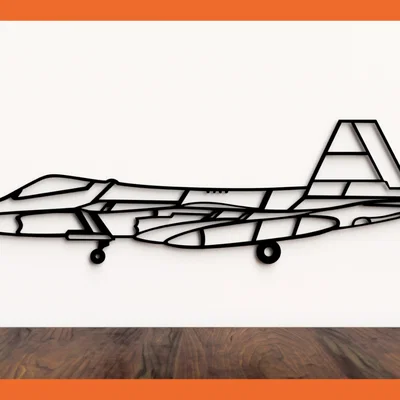 Tranh treo tường F-22 Wireframe (Máy bay tiêm kích F22)
