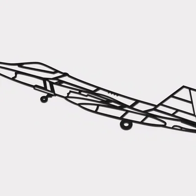 Tranh treo tường F-22 Wireframe (Máy bay tiêm kích F22)