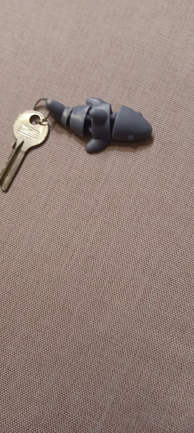 Mẫu in 3D Cá mập khớp nối linh hoạt làm móc khóa siêu cute - Image 2