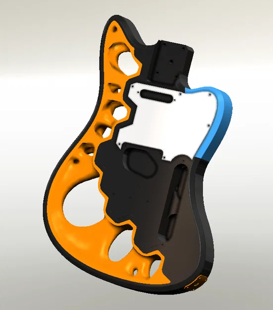 Thân đàn Prusacaster được tối ưu hóa cấu trúc hình học (Topology Optimized) - Image 1