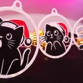 Mô hình Mèo trang trí Giáng sinh - Thumbnail 1
