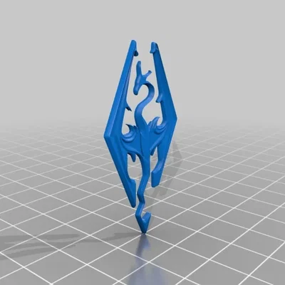 Mô hình biểu tượng rồng Skyrim in 3D cực đẹp cho fan game
