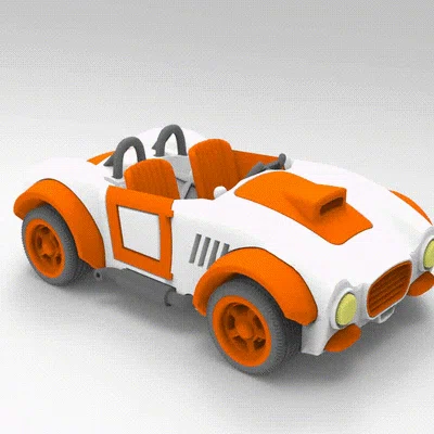 Mô hình xe đua Car V9 - Dự án in 3D lắp ráp thú vị