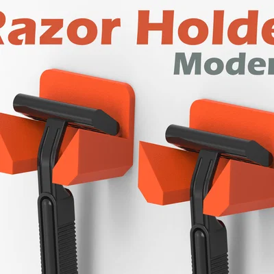 Giá treo dao cạo râu thiết kế hiện đại (Modern Razor Holder) in 3D