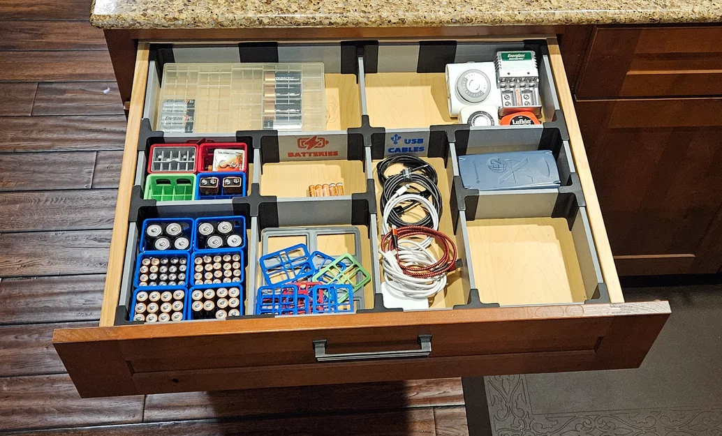 Bộ chia ngăn kéo Modular Drawer Dividers - Bản remix cho in 3D - Image 1