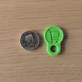 Móc khóa xe đẩy siêu thị nhỏ gọn (Aussie Aldi Trolley Coin) - Thumbnail 1