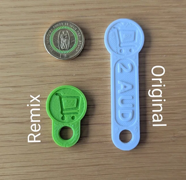 Móc khóa xe đẩy siêu thị nhỏ gọn (Aussie Aldi Trolley Coin) - Image 2