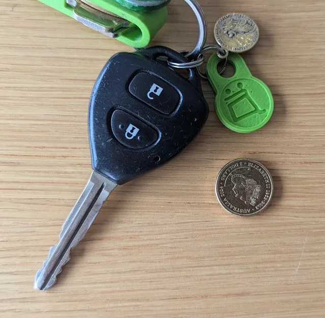 Móc khóa xe đẩy siêu thị nhỏ gọn (Aussie Aldi Trolley Coin) - Image 3