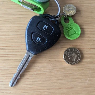 Móc khóa xe đẩy siêu thị nhỏ gọn (Aussie Aldi Trolley Coin)