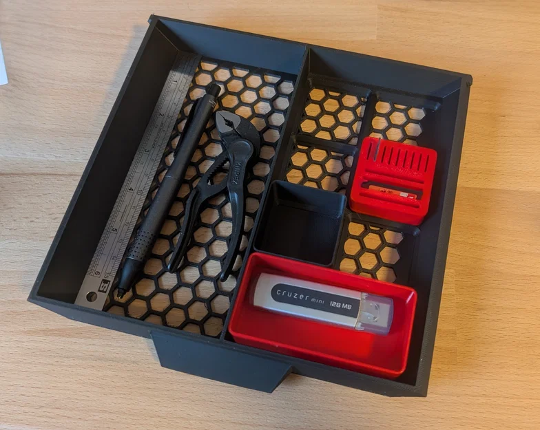 Ngăn kéo gắn dưới bàn tích hợp ngăn chứa Gridfinity - Image 1