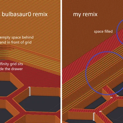 Ngăn kéo gắn dưới bàn tích hợp ngăn chứa Gridfinity